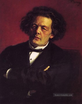Porträt des Pianisten Dirigenten und Komponisten AG Rubinstein russischen Realismus Repin Ölgemälde